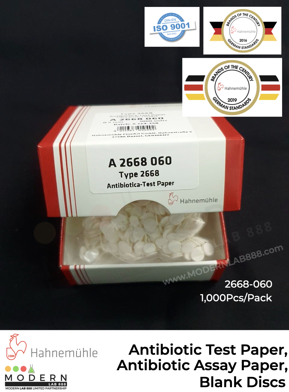 Antibiotic Test Paper (Antibiotic Assay Paper or Blank Discs) / กระดาษทดสอบความไวของเชื้อต่อยาปฏิชีวนะ (กระดาษตาปลา) 1,000ชิ้น/กล่อง