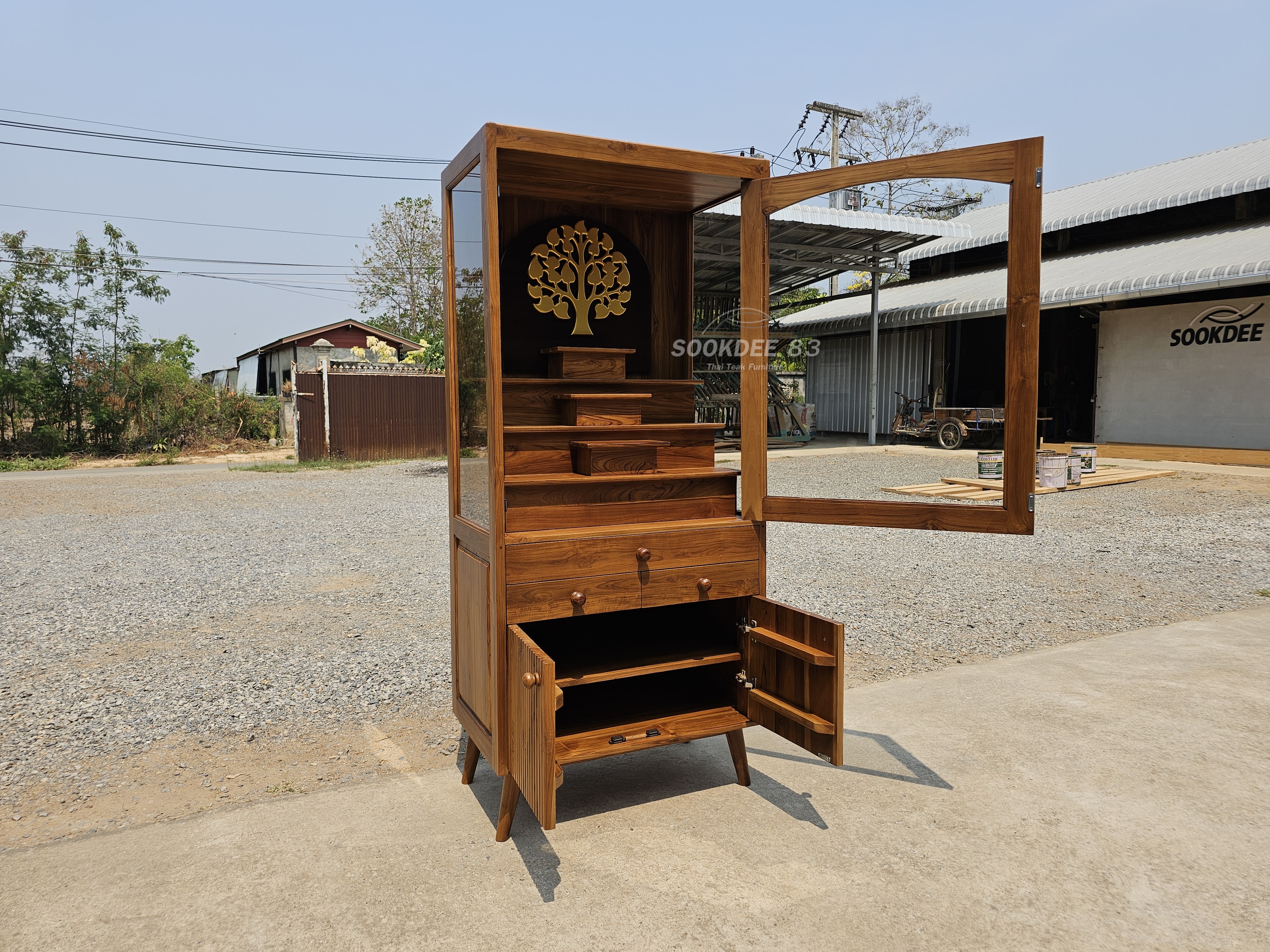 ตู้บูชามินิมอล บานกระจก