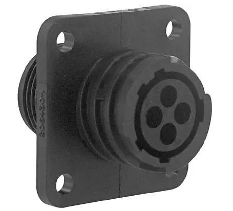 TE Connectivity 4 Position Circular Connector Receptacle Housing Panel Mount