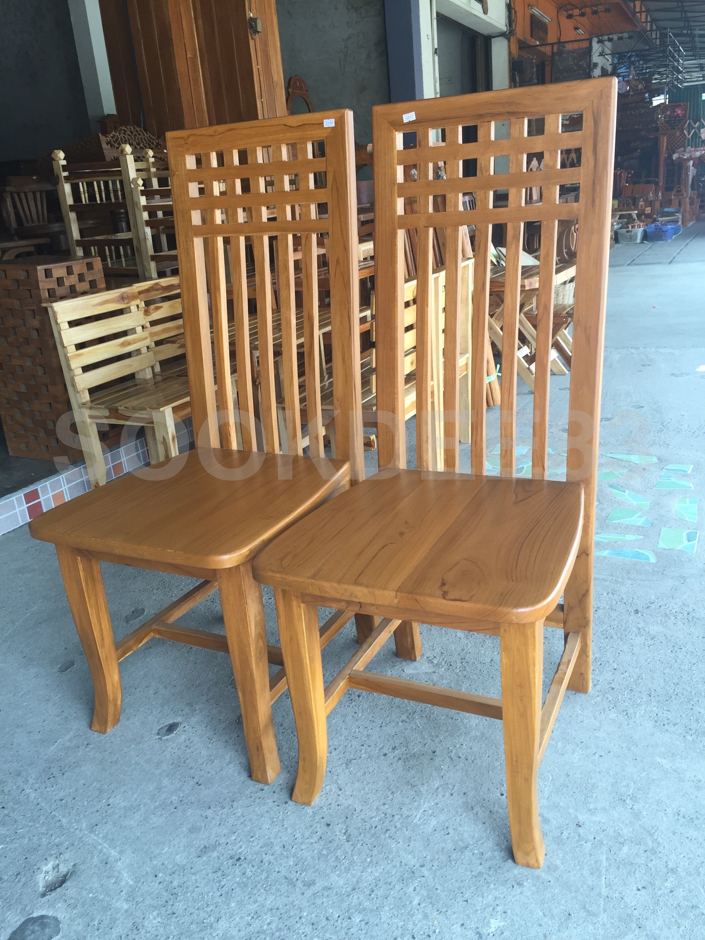 เก้าอี้กะเหรี่ยง (พนักพิงสูง)