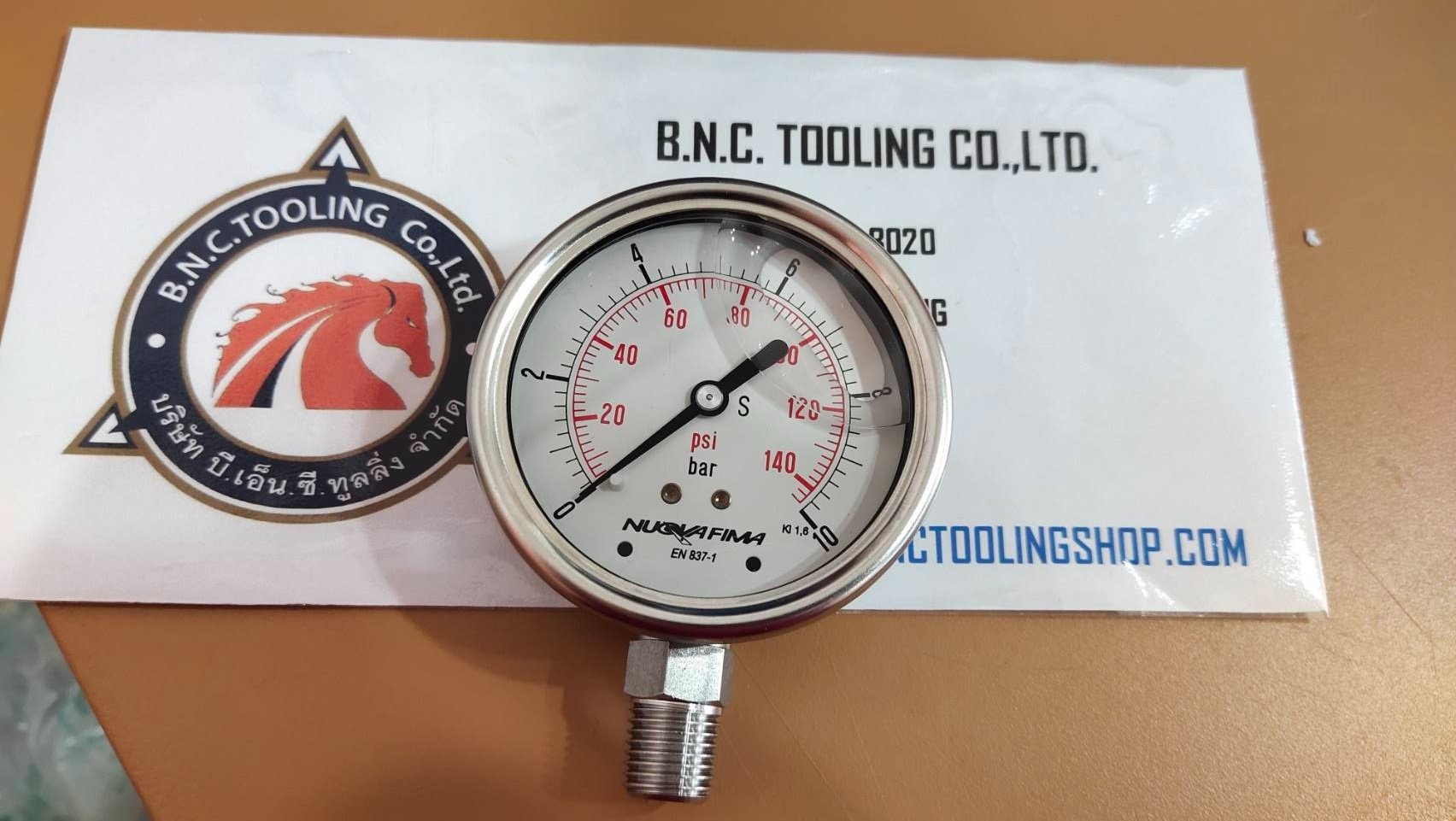 Nuova Fima - เพรสเชอร์เกจ Bourdon tube pressure gauge - Nuova Fima Pressure gauge "Nuova fima" PG2.5" x 0-10bar x Bt1/4npt x sus x oil