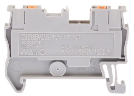 Phoenix Contact 800 V Feed Through Terminal Block, Push In Termination