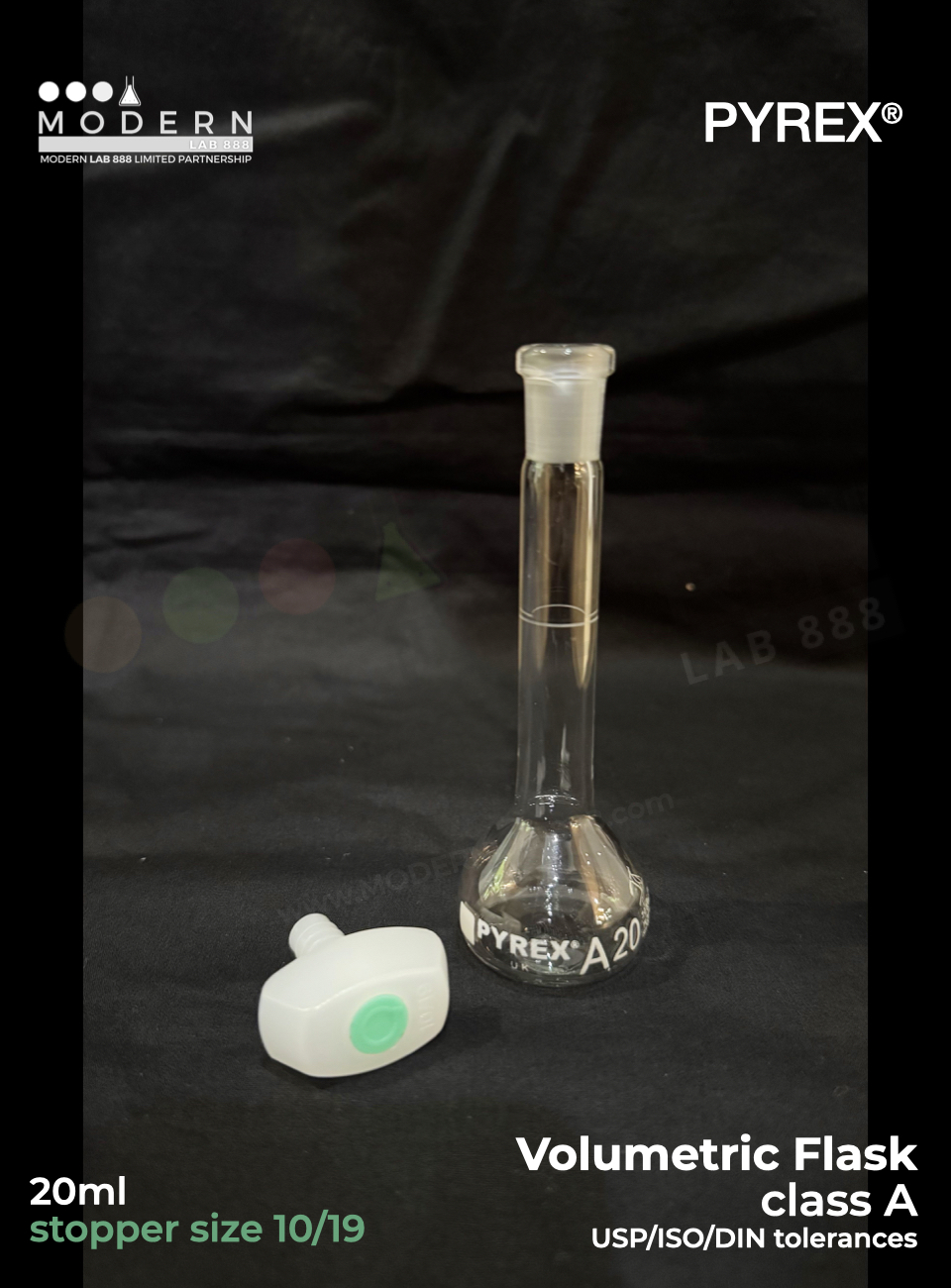 ขวดวัดปริมาตร / Volumetric Flasks, Class A (Batch Certificate), PYREX