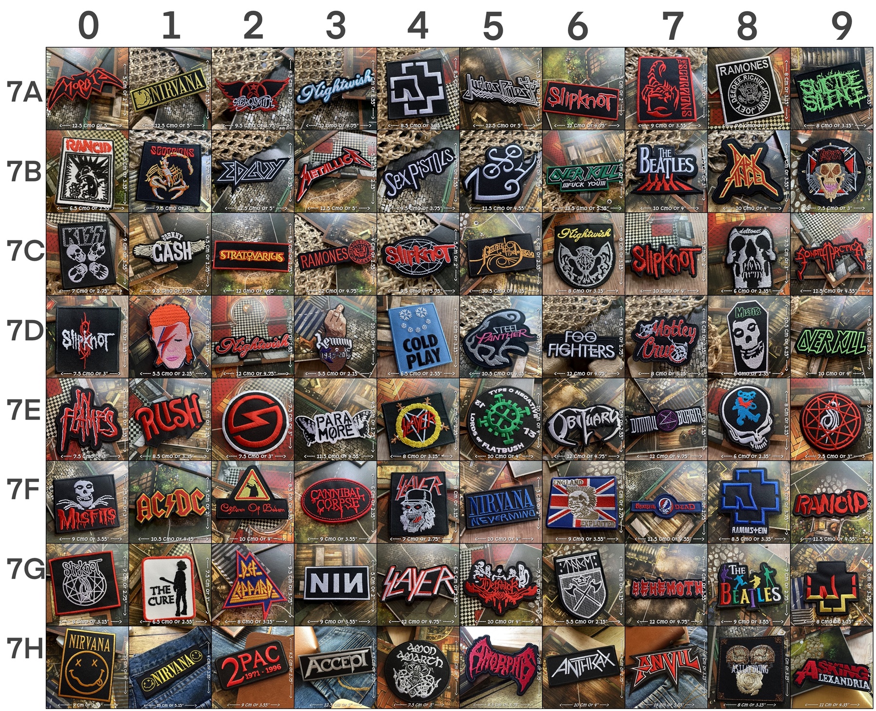 ตัวรีดติดเสื้อ วงดนตรี ร็อค เฮฟวี่เมทัล พังค์ Jacket Rock Patch (บอกลายที่เลือกทางแขท)