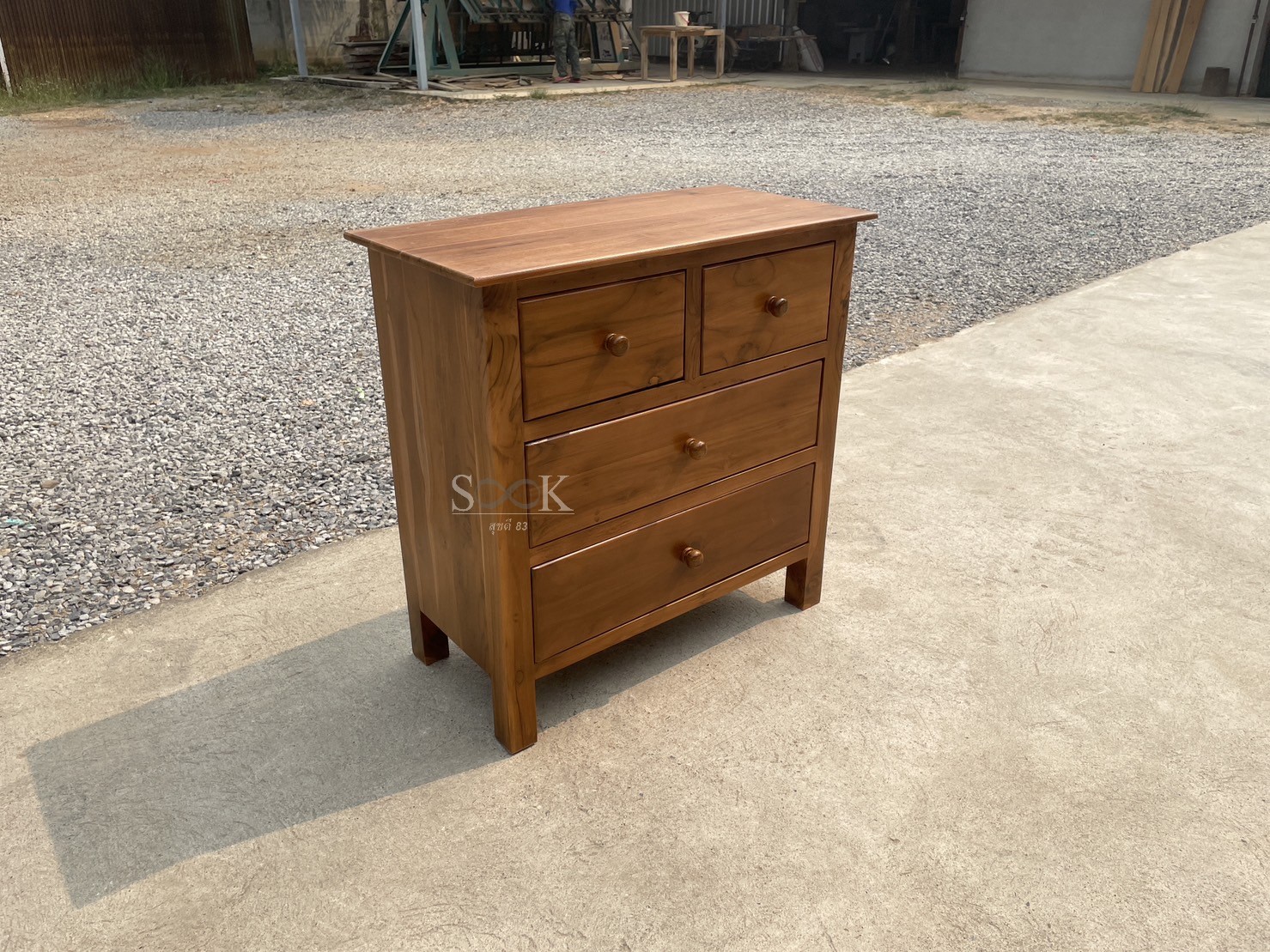 ตู้ลิ้นชักคลาสสิค (สีสัก)