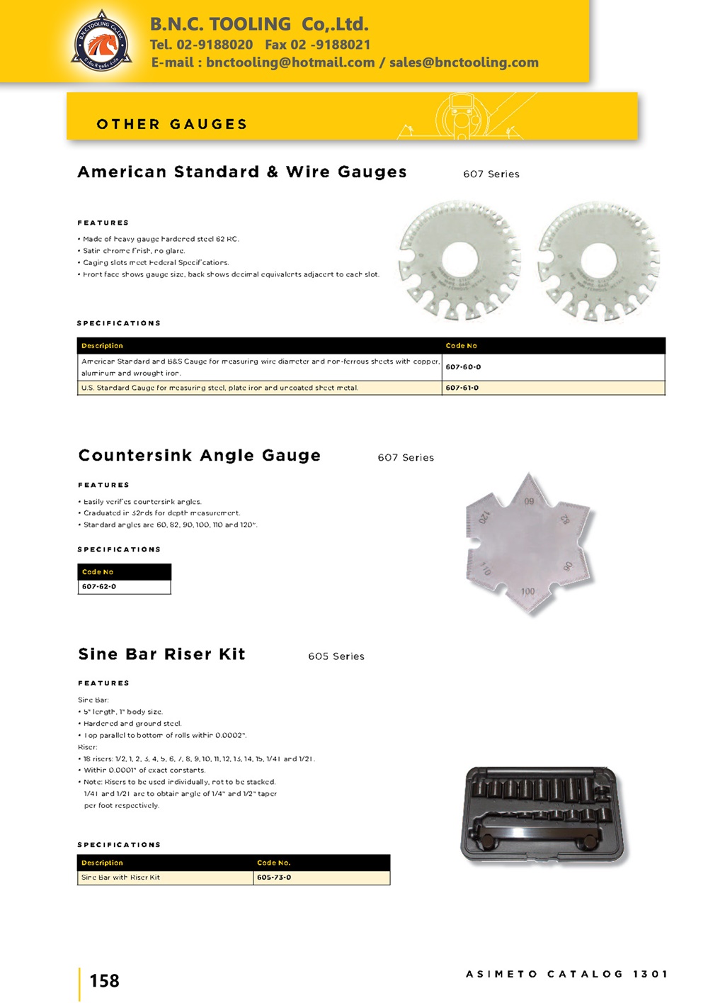 ASIMETO,P158,Countersink Angle Gauge,607-62-0