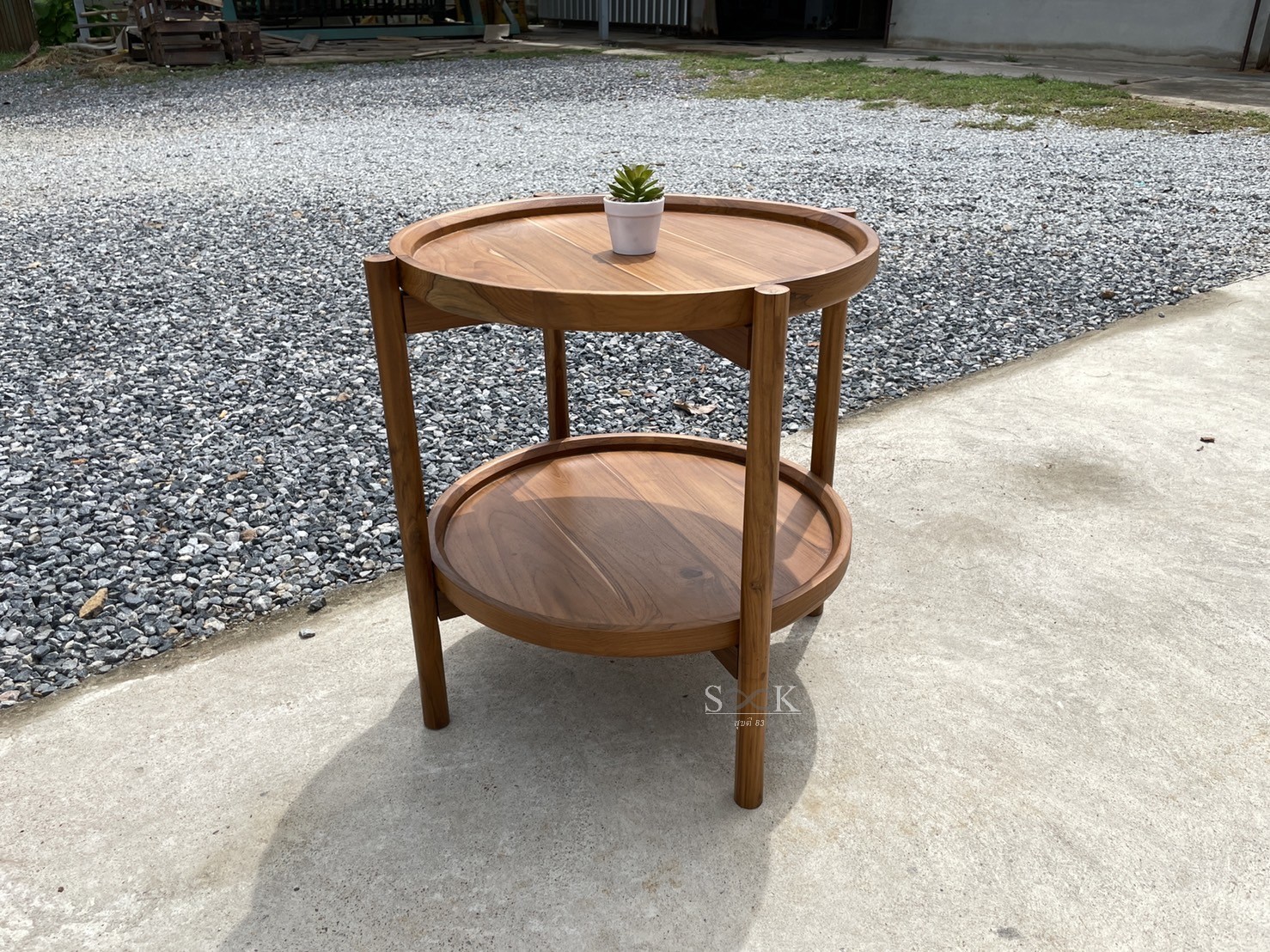 ชั้นวางของใบบัว 2 ชั้น