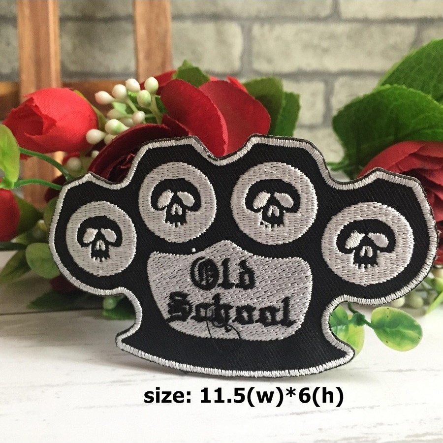 Old School แนวสตรีท ตัวรีดติดเสื้อ อาร์มรีด อาร์มปัก ตกแต่งเสื้อผ้า หมวก กระเป๋า แจ๊คเก็ตยีนส์ Hipster Embroidered Iron on Patch