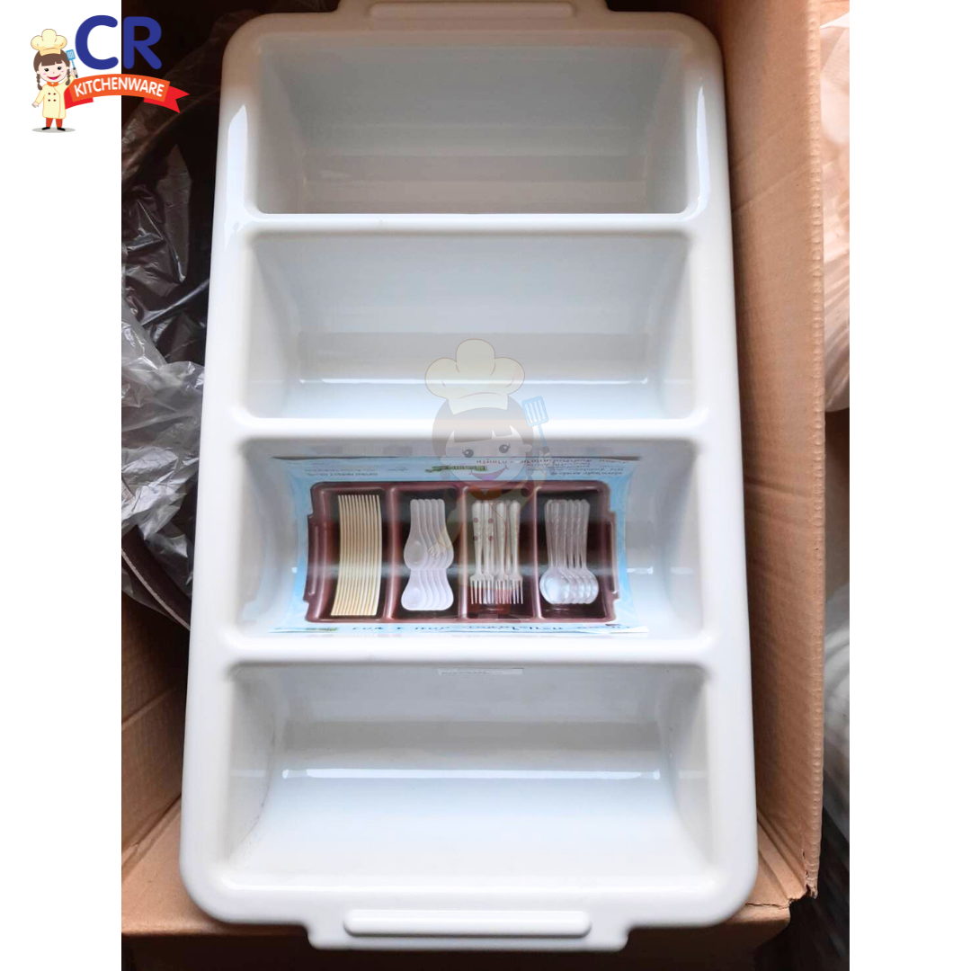 กระบะใส่ช้อนส้อม 4 ช่อง รุ่น TR-99 ถาดใส่ช้อน ส้อม