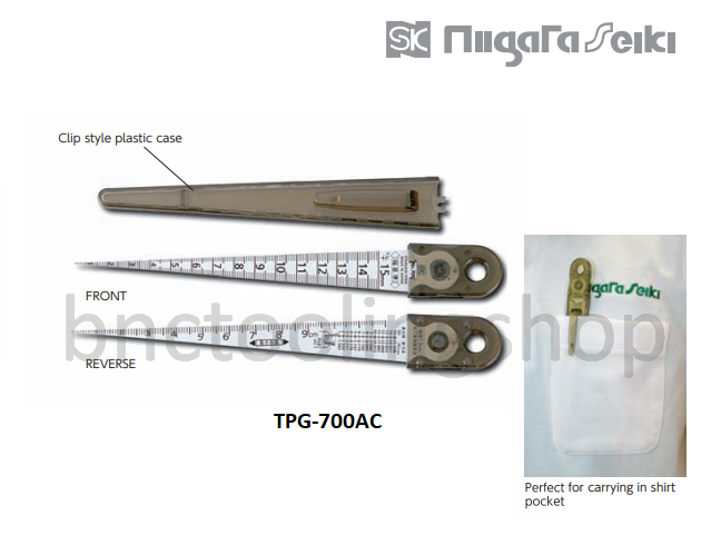 เตเปอร์เกจพร้อมกล่องพลาสติก 1-15มิล,Taper Gauge 1-15mm,Niigataseiki,TPG-700AC