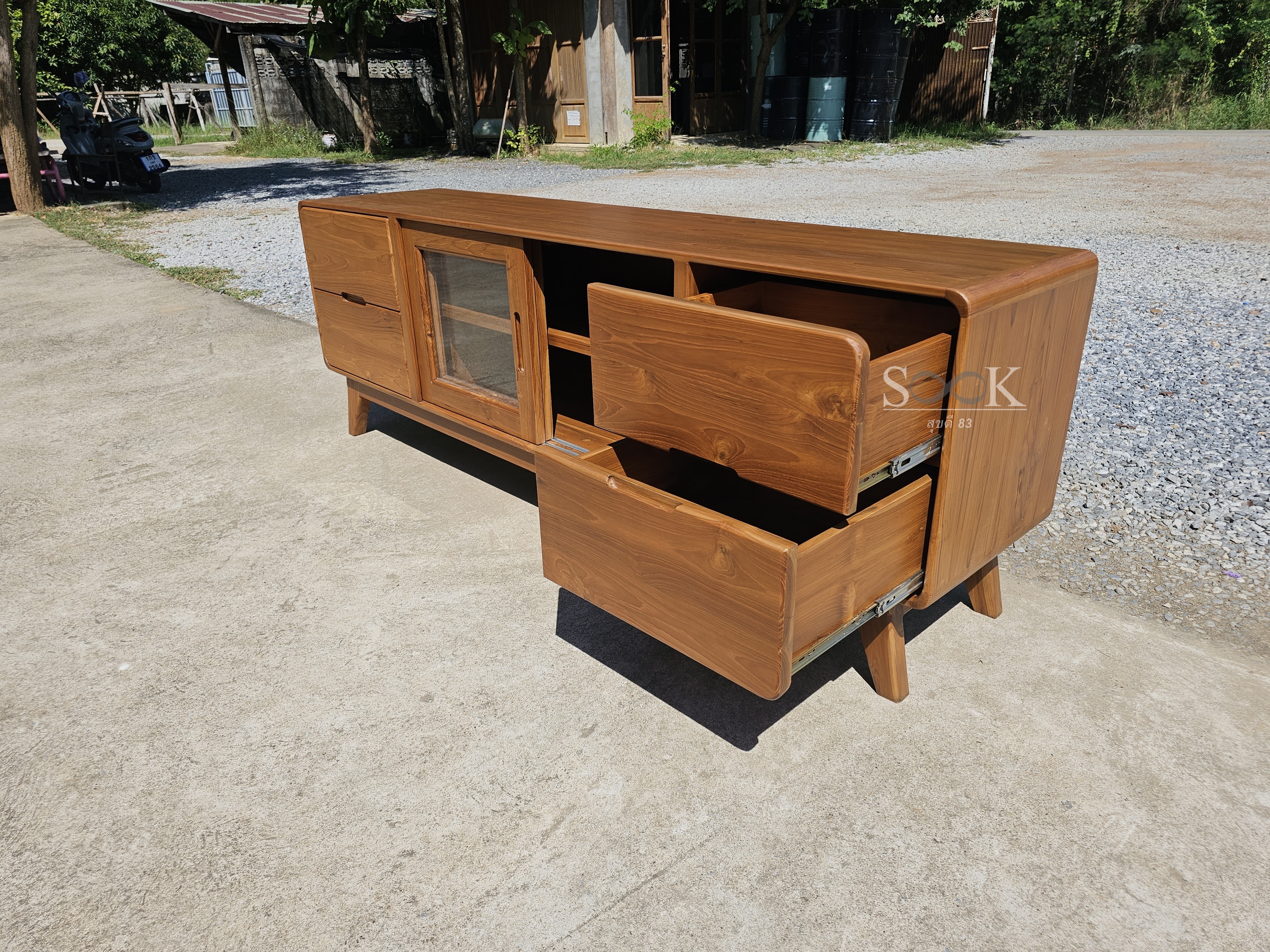 ตู้ไซด์บอร์ดเก็บของวางทีวี