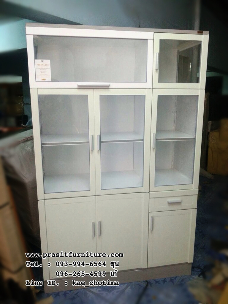 ตู้อาหาร 120 ซม. บานสวิง ลิ้นชักนอก ยี่ห้อเมทัลไลท์ รุ่น MP3120CD