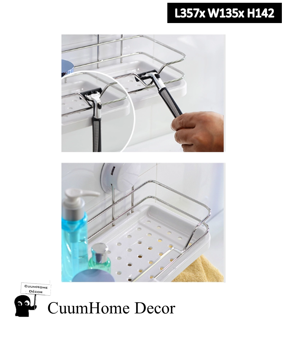 VR-06 ชั้นวางอุปกรณ์ ขนาด L357 x W135 x H142 ไม่ต้องเจาะผนัง