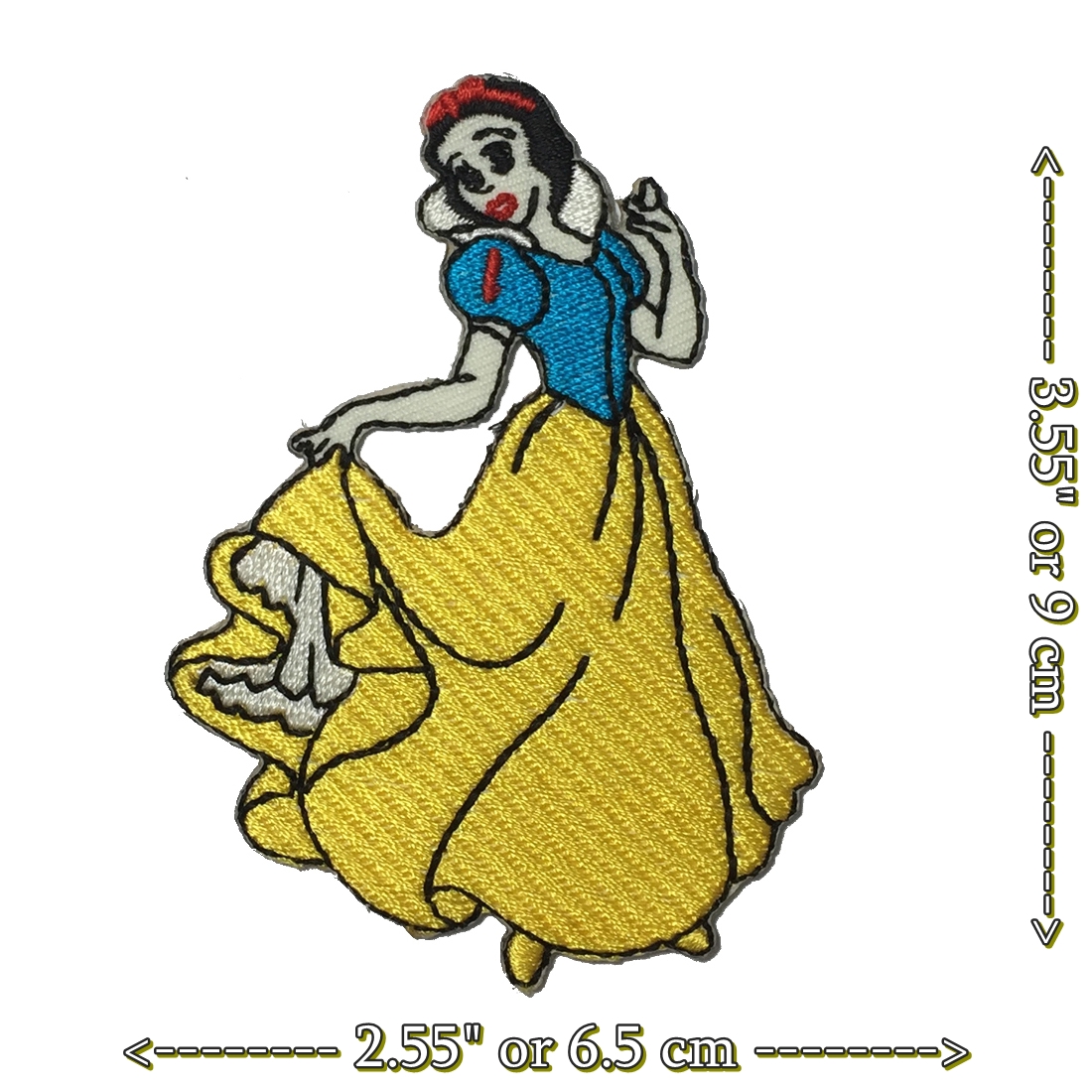 สโนว์ไวท์ ตัวรีดติดเสื้อ อาร์มรีด อาร์มปัก ตกแต่งเสื้อผ้า หมวก กระเป๋า แจ๊คเก็ตยีนส์ Cute Embroidered Iron on Patch