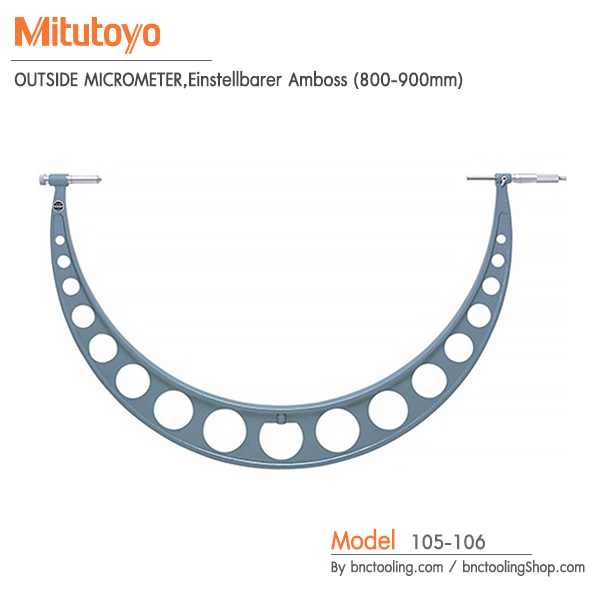 Mitutoyo,OUTSIDE MICROMETER,Einstellbarer Amboss (800-900mm),105-106