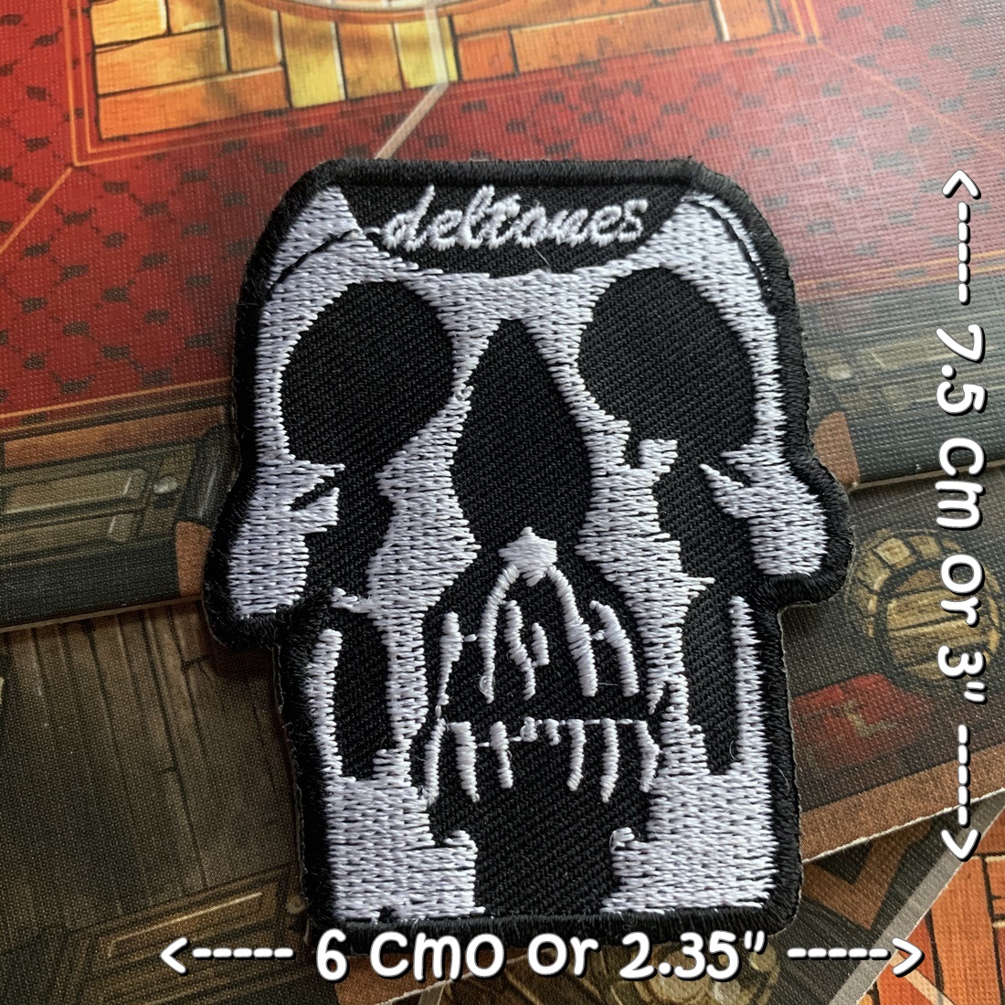 Deftones กะโหลก เดฟโทน วงดนตรี ร็อค เฮฟวี่เมทัล พังค์ ตัวรีดแบบปัก อาร์มปัก ตัวรีดติดเสื้อ ตัวรีด ติดกระเป๋า ติดหมวก ติดแจ๊คเก็ต Rock Iron on Embroidered Patch