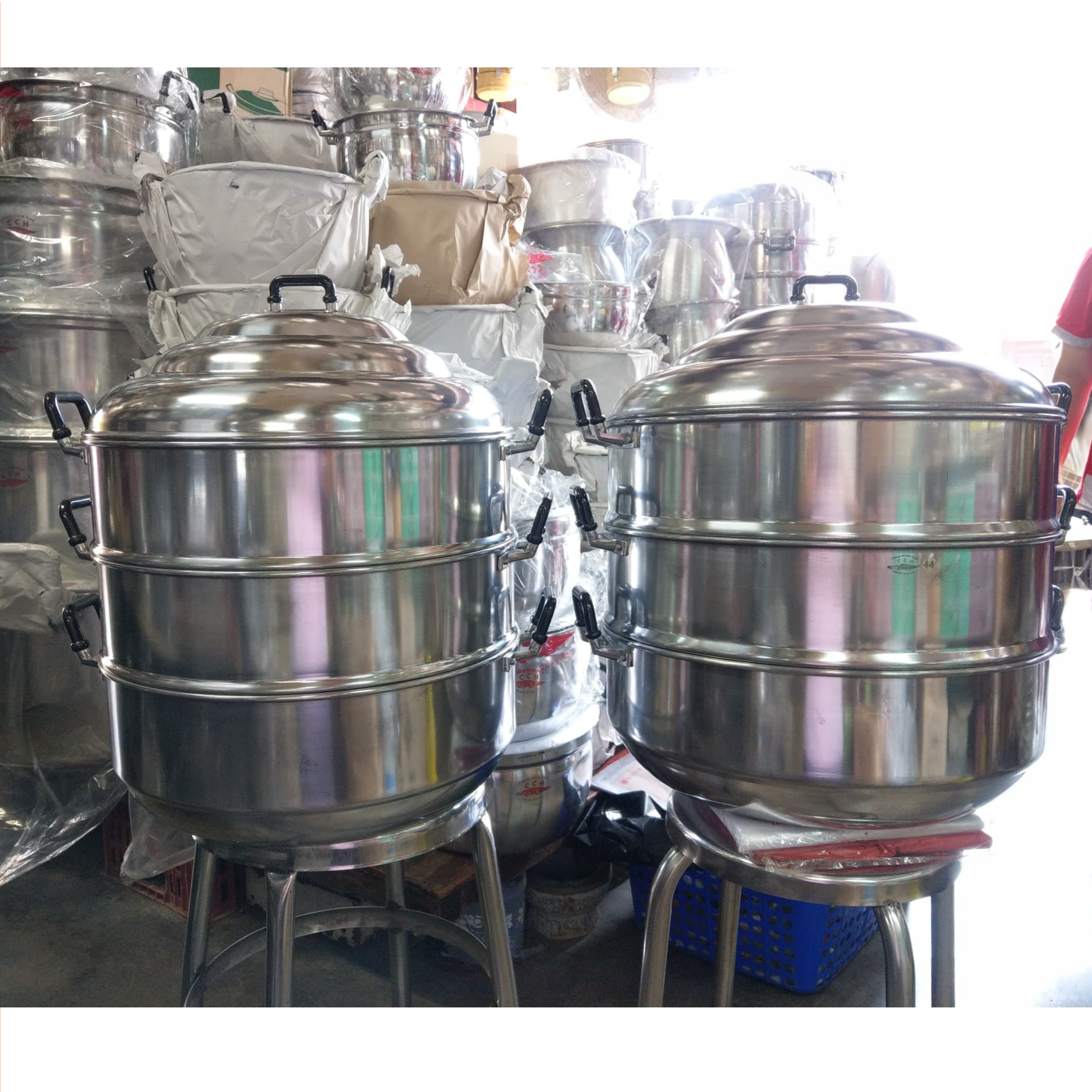 ซึ้งนึ่งอลูมิเนียม (ทรงจีน) มีให้เลือกขนาด 24-44 ซม. ตราจระเข้