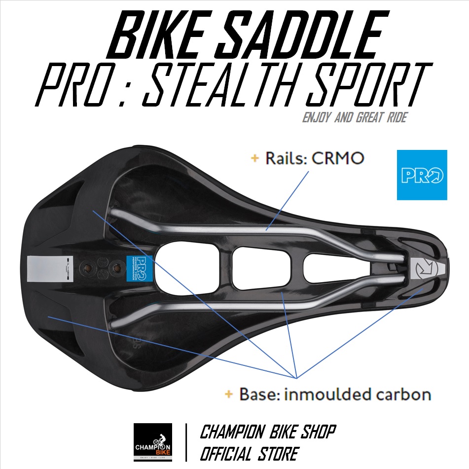 เบาะเสือหมอบ PRO : STEALTH SPORT ROAD BIKE SADDLE