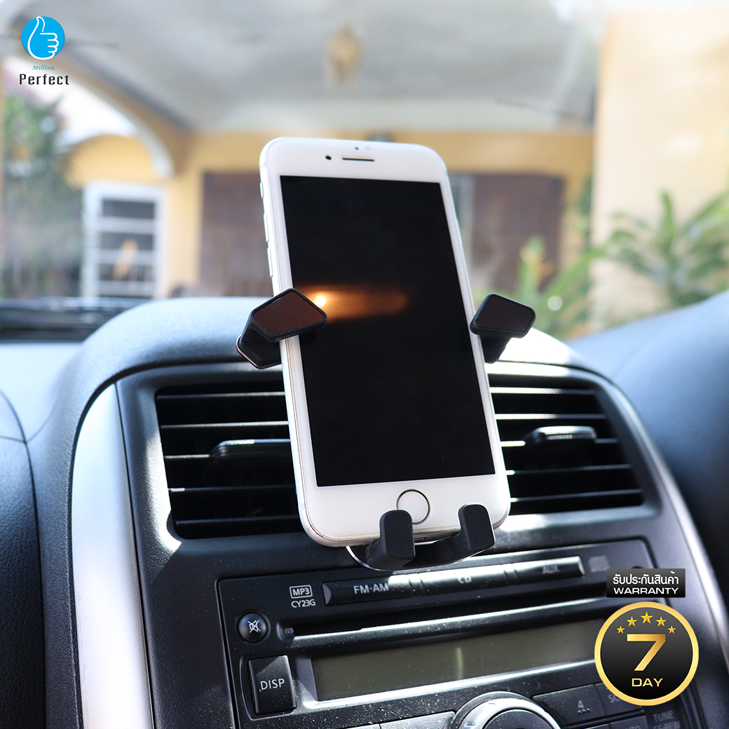 ที่ยึดโทรศัพท์มือถือในรถยนต์ Car Holder เสียบช่องแอร์ ติดตั้งง่ายๆ ทั้งแนวนอน แนวตั้ง รุ่น C2