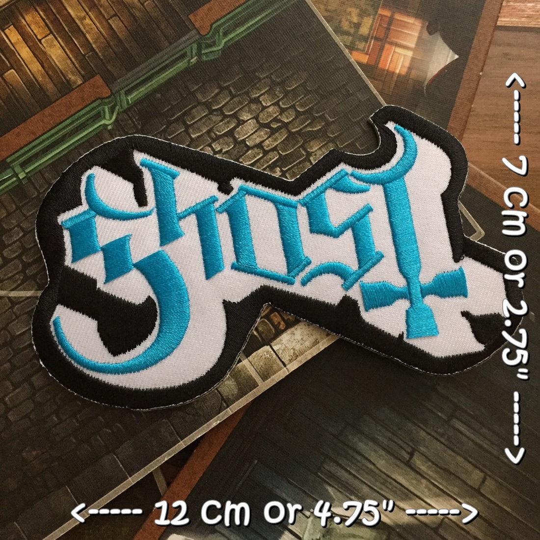 Ghost วงดนตรี ร็อค เฮฟวี่เมทัล พังค์ ตัวรีดแบบปัก อาร์มปัก ตัวรีดติดเสื้อ ตัวรีด ติดกระเป๋า ติดหมวก ติดแจ๊คเก็ต Rock Iron on Embroidered Patch