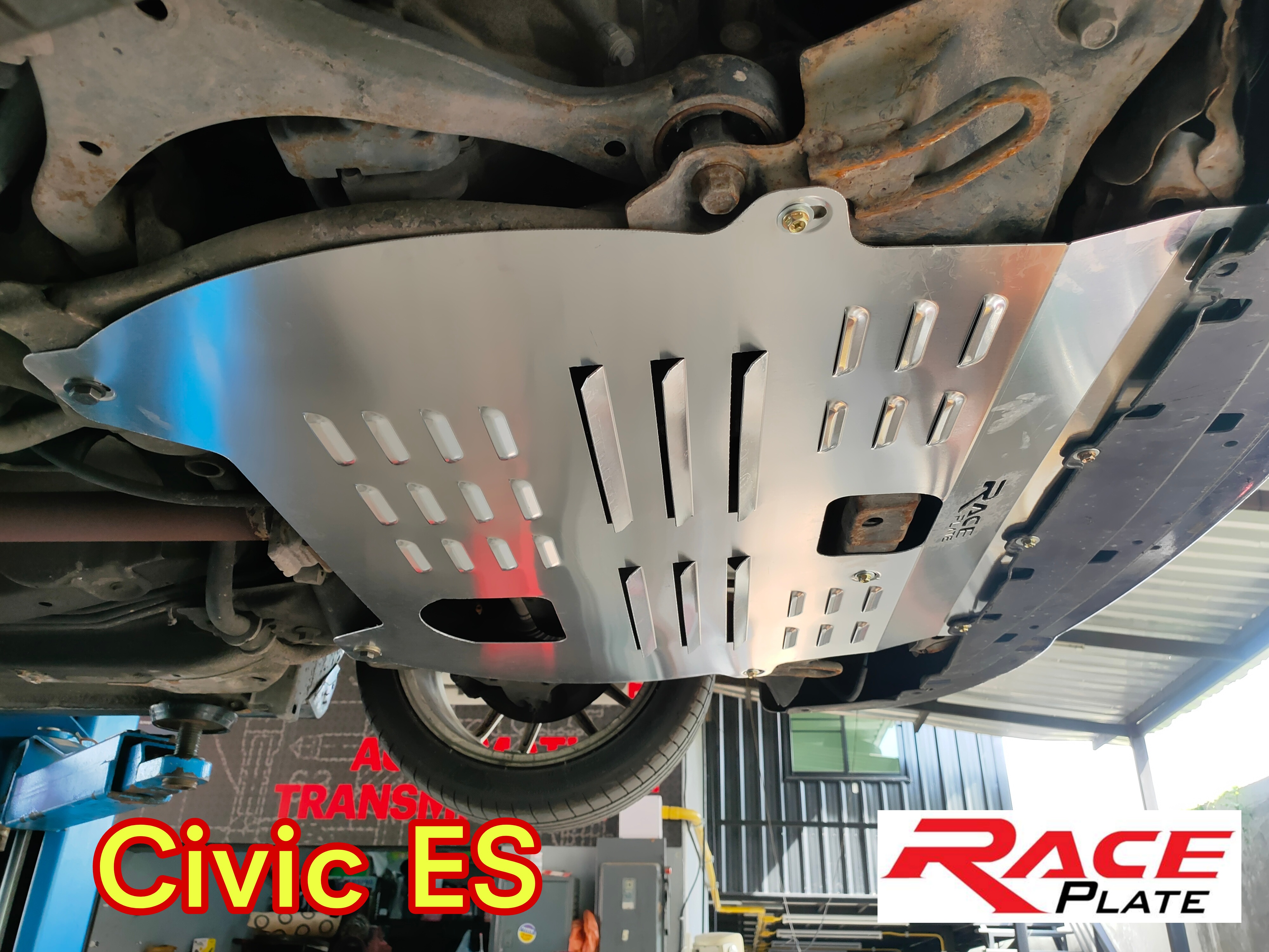 แผ่นปิดใต้ห้องเครื่องอลูมิเนียม Honda Civic ES 2001-2006 Raceplate_Undertray