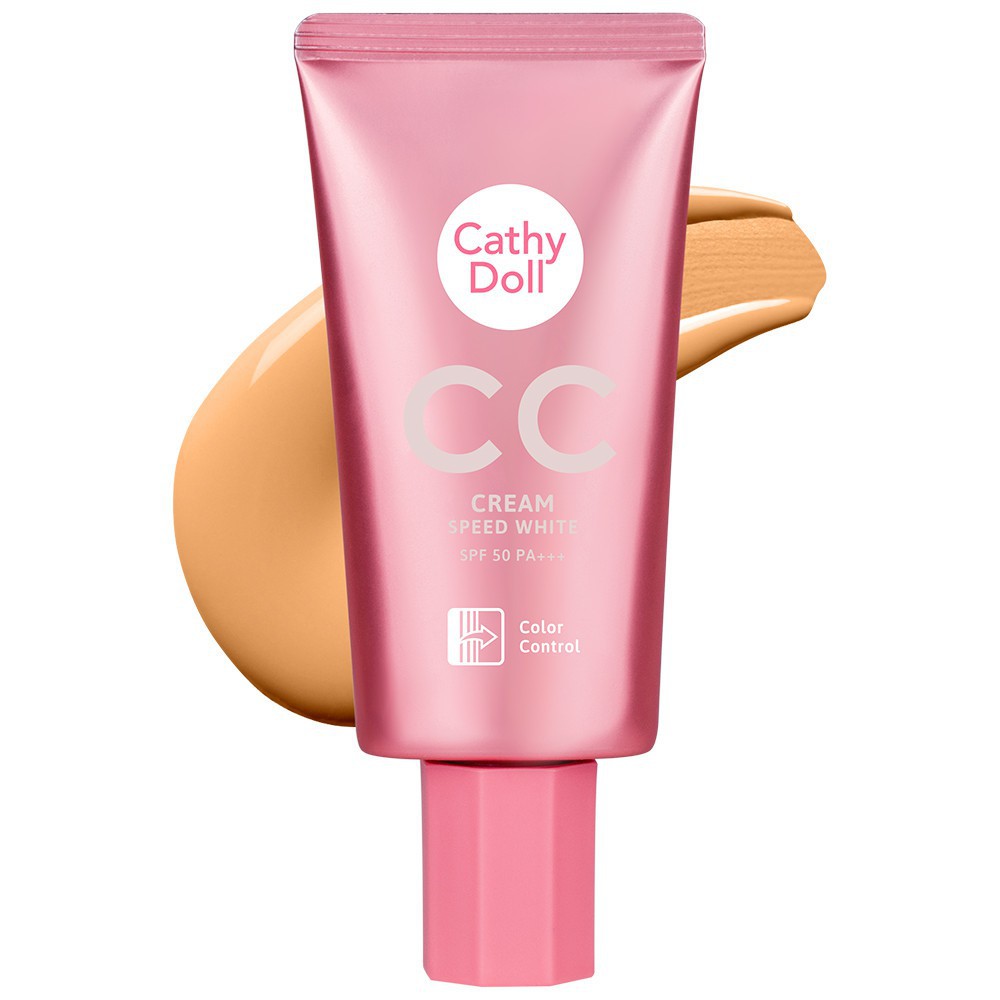 (แบบหลอด 50 ml.) Cathy Doll Speed White CC Cream #05 Honey beige SPF50 PA+++ CATHY DOLL สปีดไวท์ ซีซีครีม เอสพีเอฟ50 พีเอ+++ เคที่ดอลล์ สี 05 Honey beige