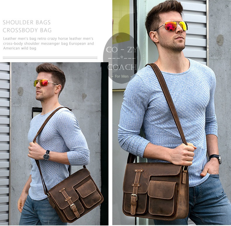 กระเป๋าหนังสะพายข้าง ผู้ชาย รุ่น Crossbody S1