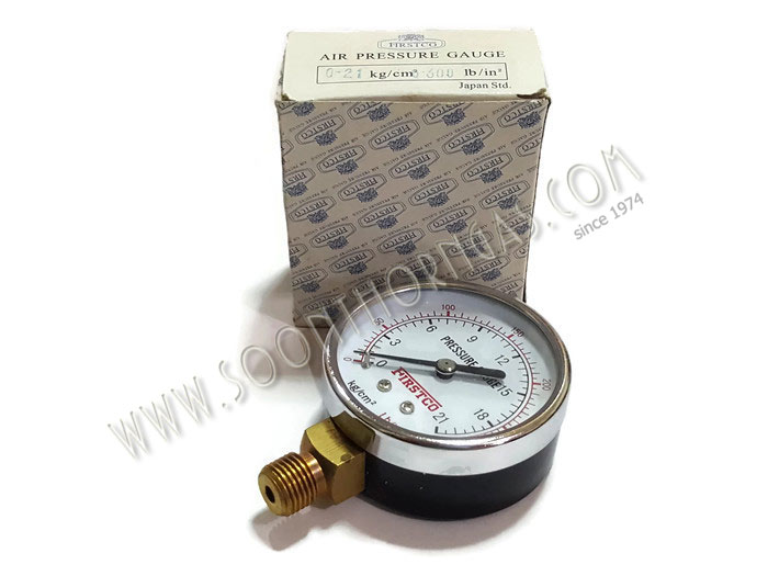 เกจ์วัดแรงดันแก๊ส HIGH PRESSURE GAUGE FIRSTCO 0-21 kg