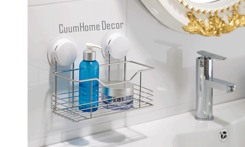 VR-18 ชั้นวางสแตนเลส ขนาด 22.7x11.3x16.5 เซนติเมตร ไม่ต้องเจาะผนัง