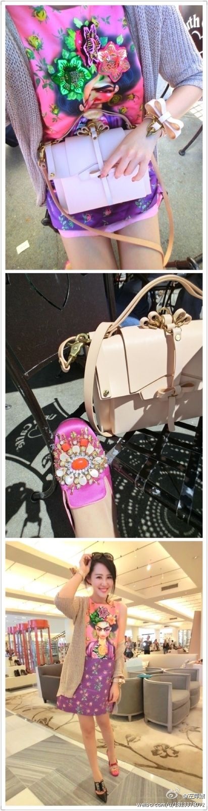 ชุดเดรสโทนสีชมพูม่วง ลายหน้าผู้หญิง สวมมงกุฎดอกไม้ ตรงดอกไม้ประดับด้วยดิ้น ส่งฟรี ems