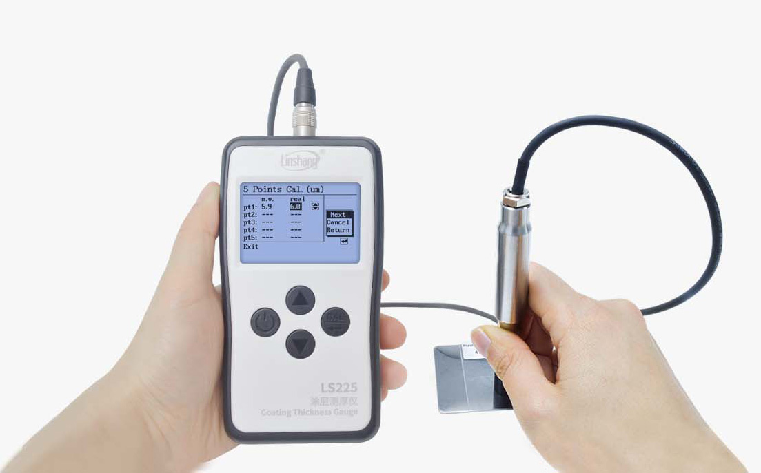 Linshang,เครื่องวัดความหนาสี,LS225+F500 Plating Thickness Gauge, Applicable to measure ultra-thin plating below 10μm, Coating Thickness Gauge High Precision LS225+F500 Ferrous, Ultra-thin Plating Below 10μm Magnetic Induction Ultra-small Probe ,