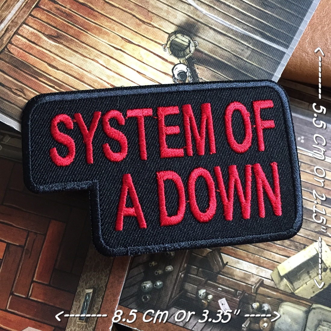 System of A Down วงดนตรี ร็อค เฮฟวี่เมทัล พังค์ ตัวรีดแบบปัก อาร์มปัก ตัวรีดติดเสื้อ ตัวรีด ติดกระเป๋า ติดหมวก ติดแจ๊คเก็ต Rock Iron on Embroidered Patch