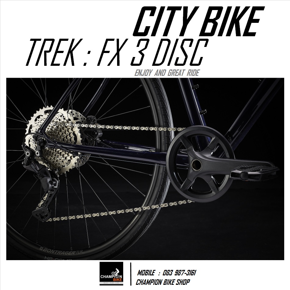 จักรยานซิตี้ไบค์ TREK : FX 3 DISC CITY BIKE - 2022 สีน้ำเงินเฟดดำ