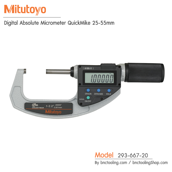 Mitutoyo,Digital Absolute Micrometer QuickMike 25-55mm,293-667-20