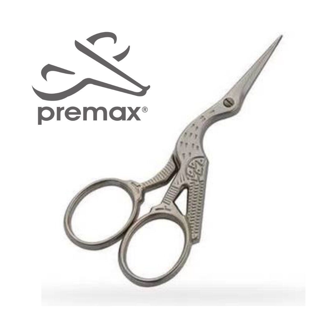Premax กรรไกรนกกะเรียนสีเงิน 3.5 นิ้ว made in Italy