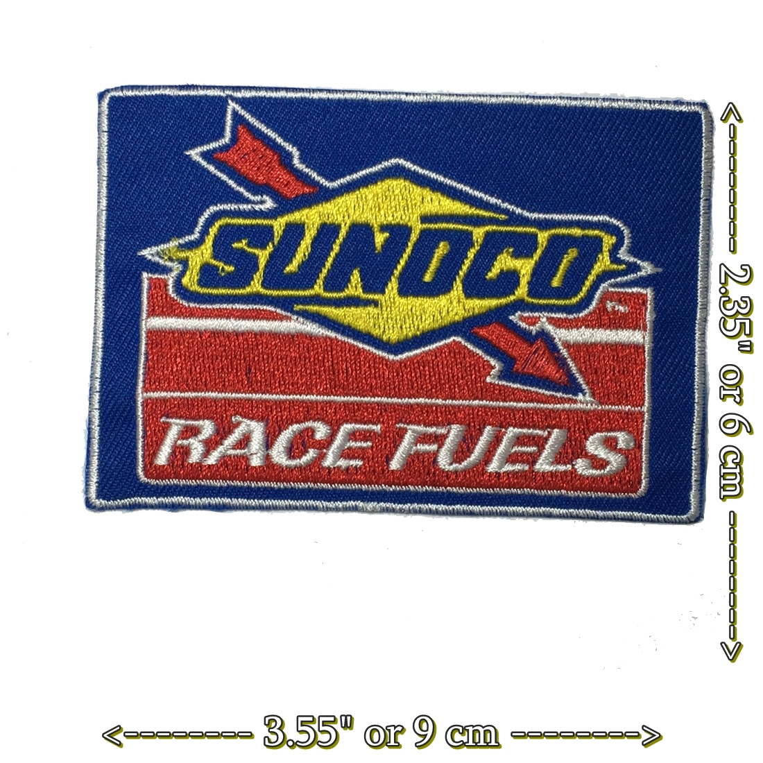Sunoco รถแข่ง ตัวรีดติดเสื้อ อาร์มรีด อาร์มปัก ตกแต่งเสื้อผ้า หมวก กระเป๋า แจ๊คเก็ตยีนส์ Racing Embroidered Iron on Patch