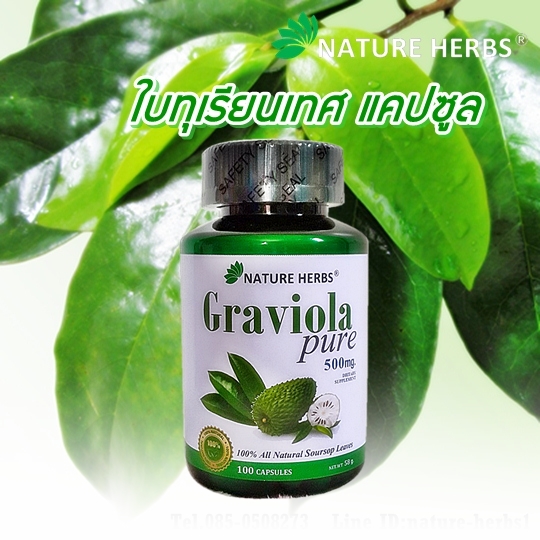 ใบทุเรียนเทศ 100% ชนิดแคปซูล 2 กระปุก แถม ชาใบทุเรียนเทศ ขนาด 5 ซอง 1 ห่อ