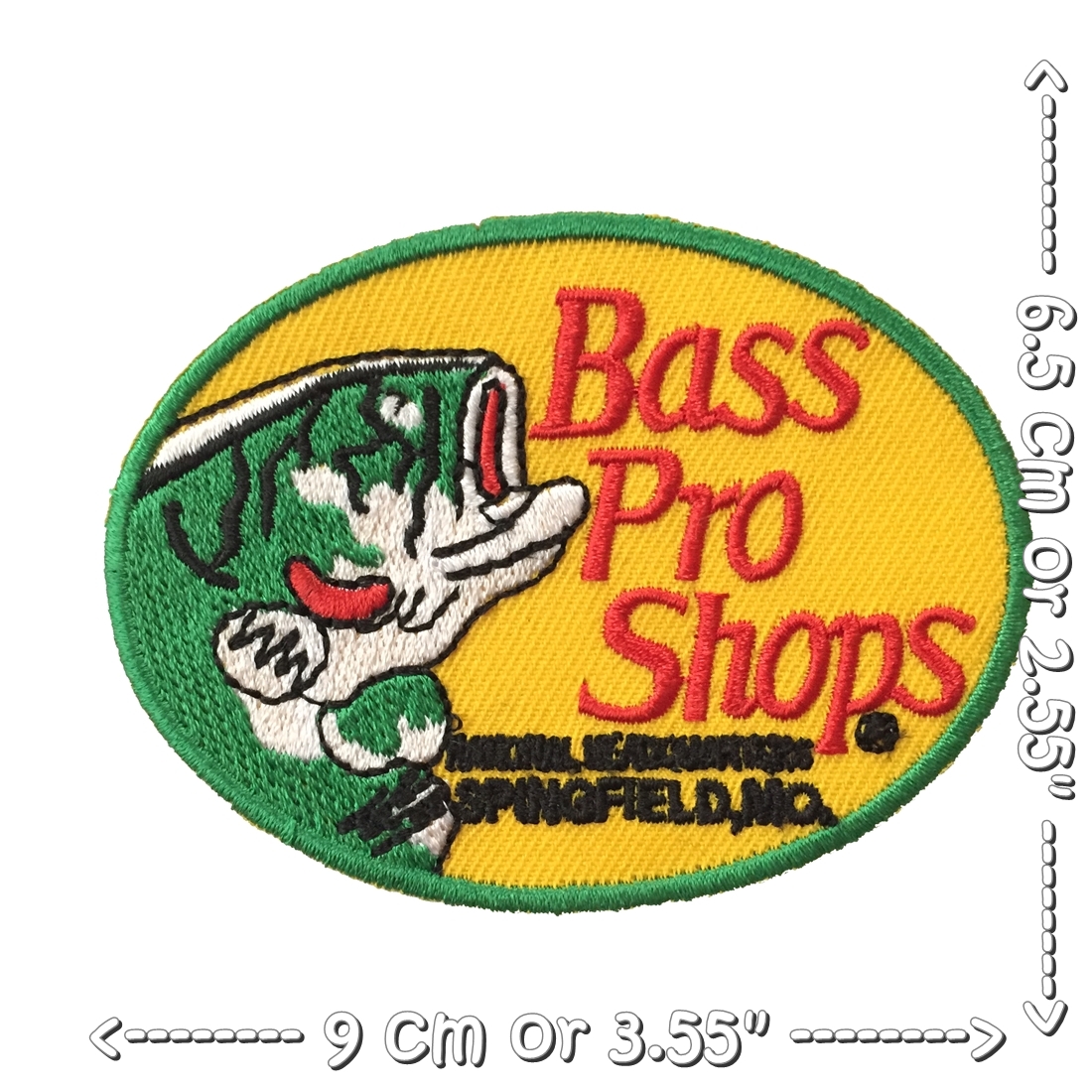 โลโก้ Bass Pro Shops ตัวรีดติดเสื้อ อาร์มรีด อาร์มปัก ตกแต่งเสื้อผ้า หมวก กระเป๋า แจ๊คเก็ตยีนส์ Hipster Embroidered Iron on Patch