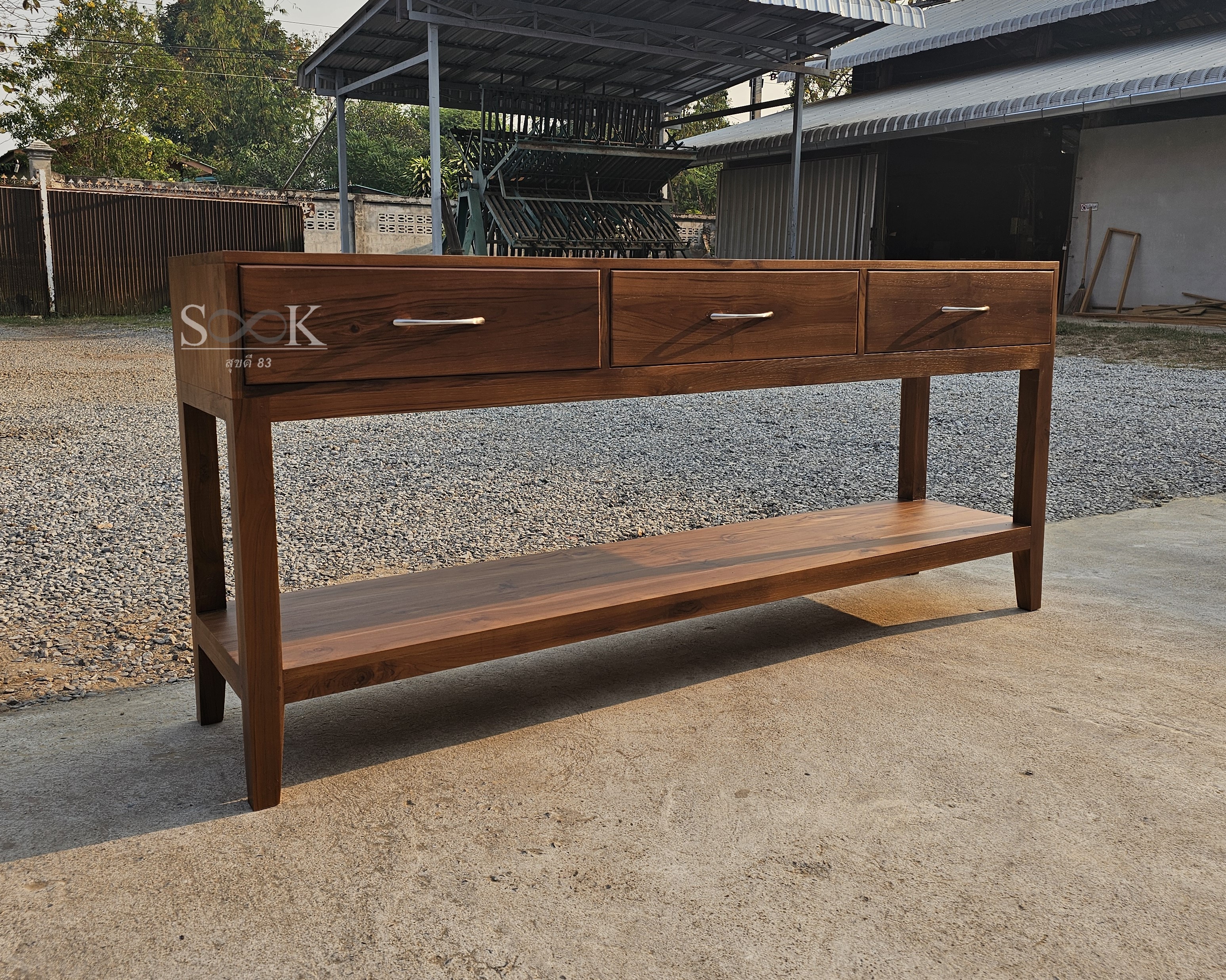 โต๊ะคอนโซลขาตรง 1.80 ม.