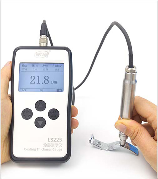 Linshang,เครื่องวัดความหนาสี,LS225+F500 Plating Thickness Gauge, Applicable to measure ultra-thin plating below 10μm, Coating Thickness Gauge High Precision LS225+F500 Ferrous, Ultra-thin Plating Below 10μm Magnetic Induction Ultra-small Probe ,