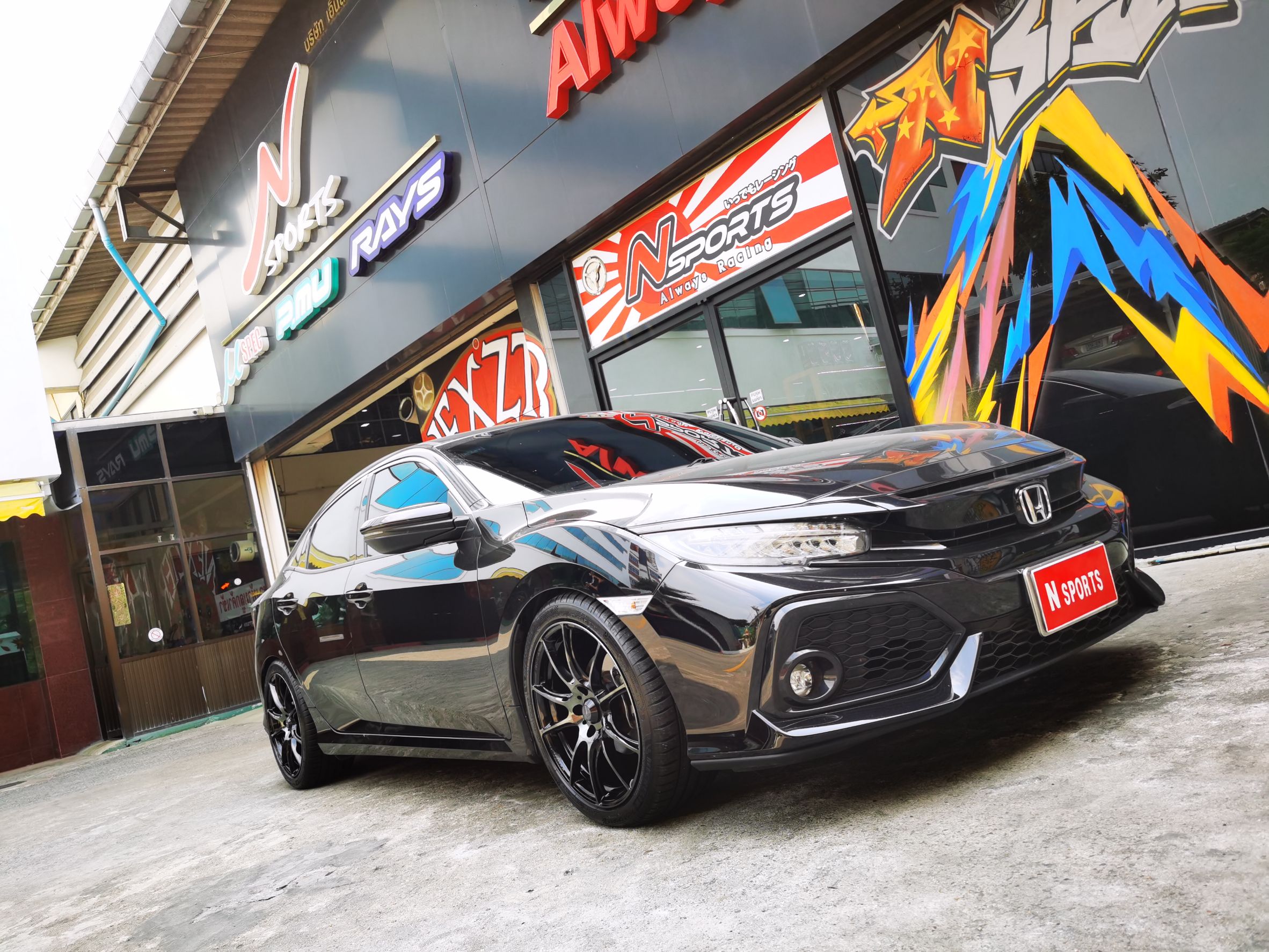 มาใหม่ล่าสุด Wedssports SA25R 18x8.5+35 5-114.3+ใส่คู่รถ Honda Civic