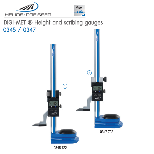 HELIOS-PREISSER,DIGI-MET Height and scribing gauges,0345 0347