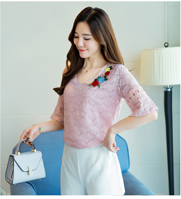 เสื้อผ้าลูกไม้สีชมพู ส่งฟรี ems