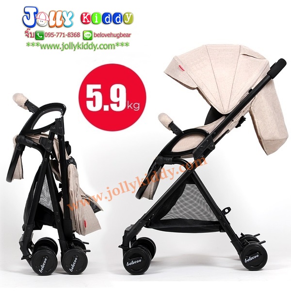 รถเข็นเด็ก Belecoo High Stand Premium gold matelic สีแดง CS10131