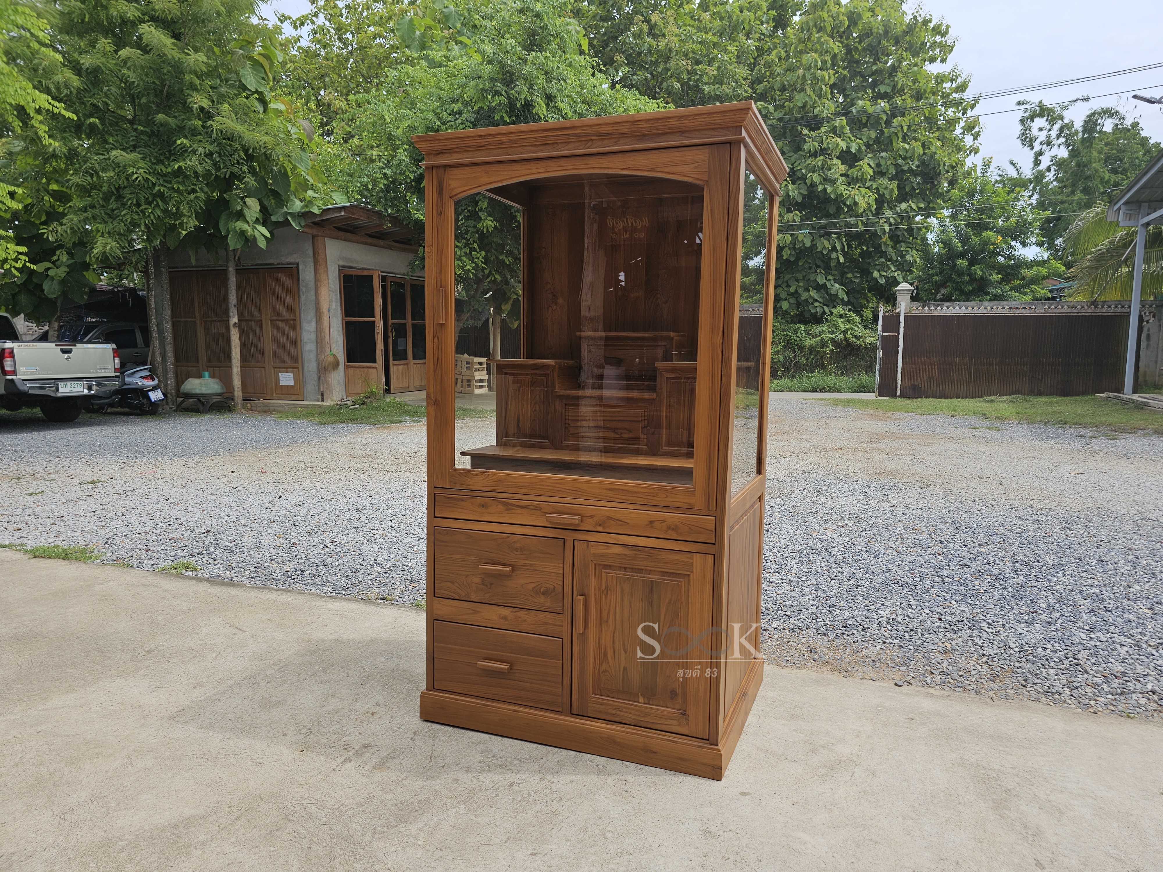 ตู้บูชา หมู่ 5 บานกระจก