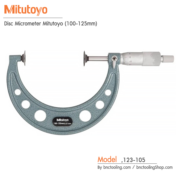 Mitutoyo,Disc Micrometer (100-125mm),123-105