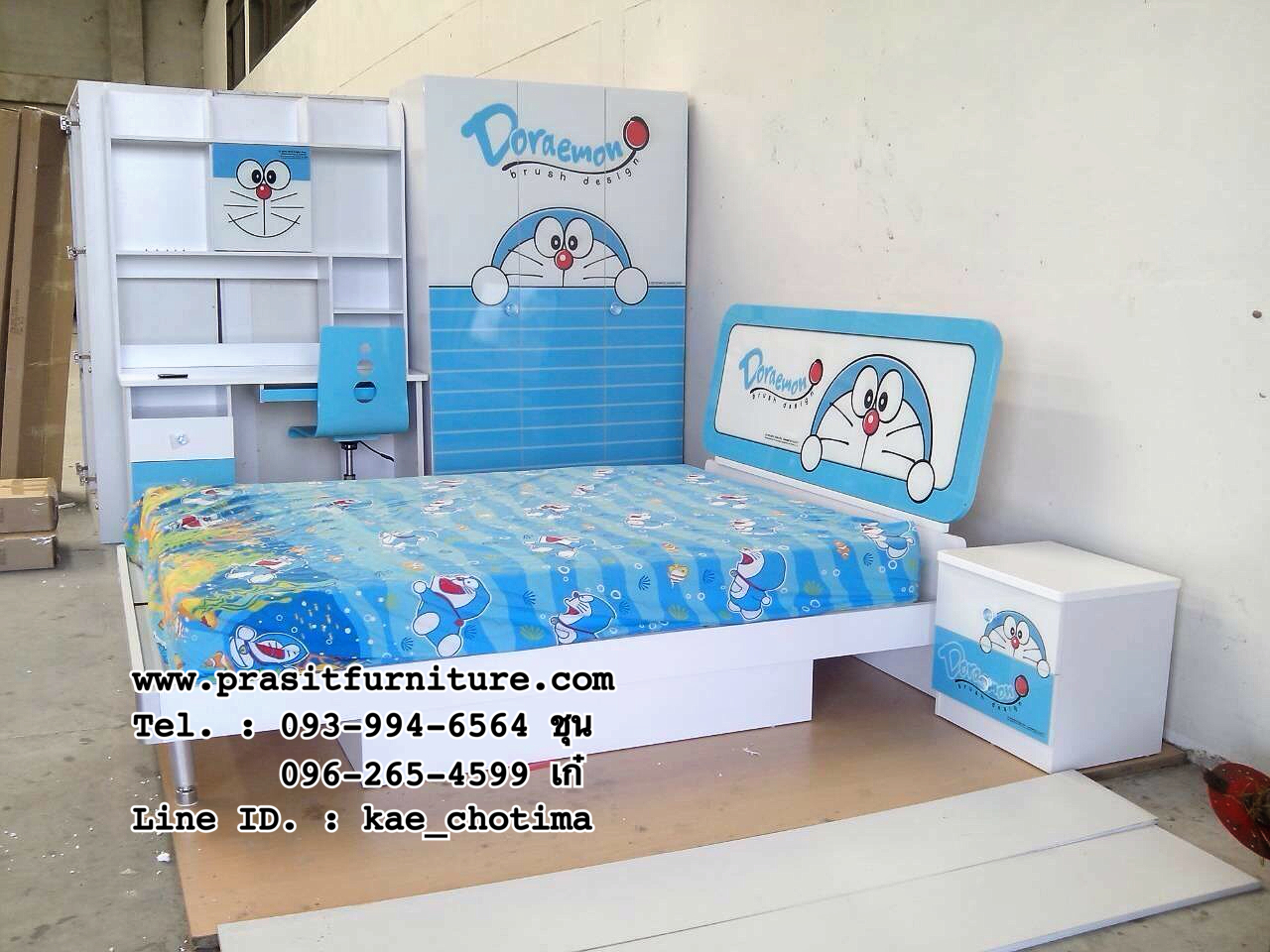 ชุดห้องนอนโดเรม่อน เคลือบผิว HI-GLOSS