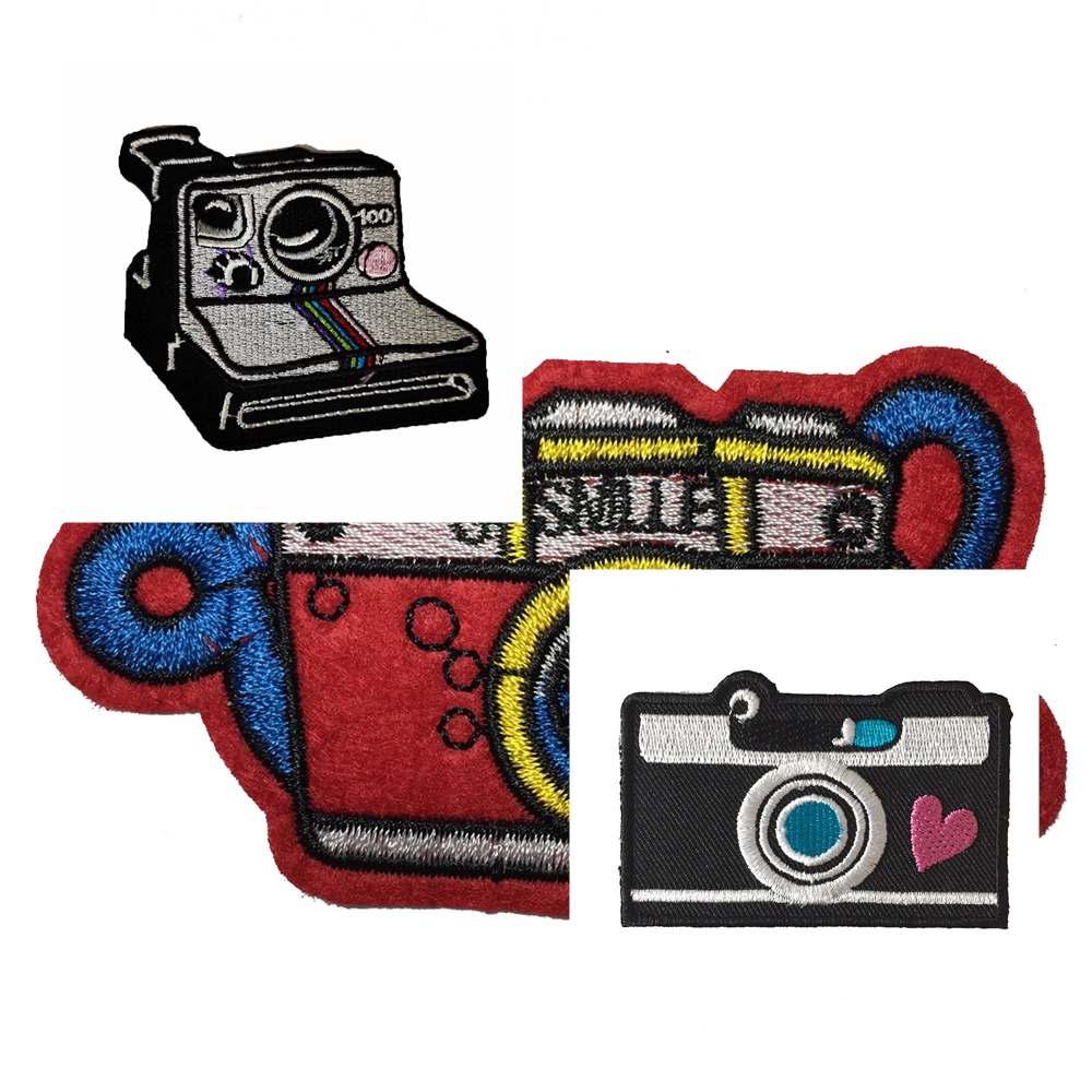 กล้องถ่ายรูป Camera ตัวรีดติดเสื้อ อาร์มปัก ตกแต่งเสื้อผ้า หมวก กระเป๋า แจ๊คเก็ตยีนส์ Cute Embroidered Iron on Patch