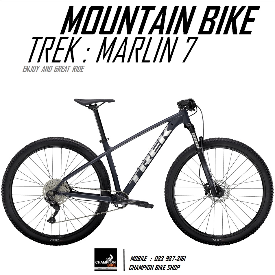 จักรยานเสือภูเขา TREK : MARLIN 7 DISC MOUNTAIN BIKE - 2021 สีน้ำเงินเข้มด้าน-เงิน