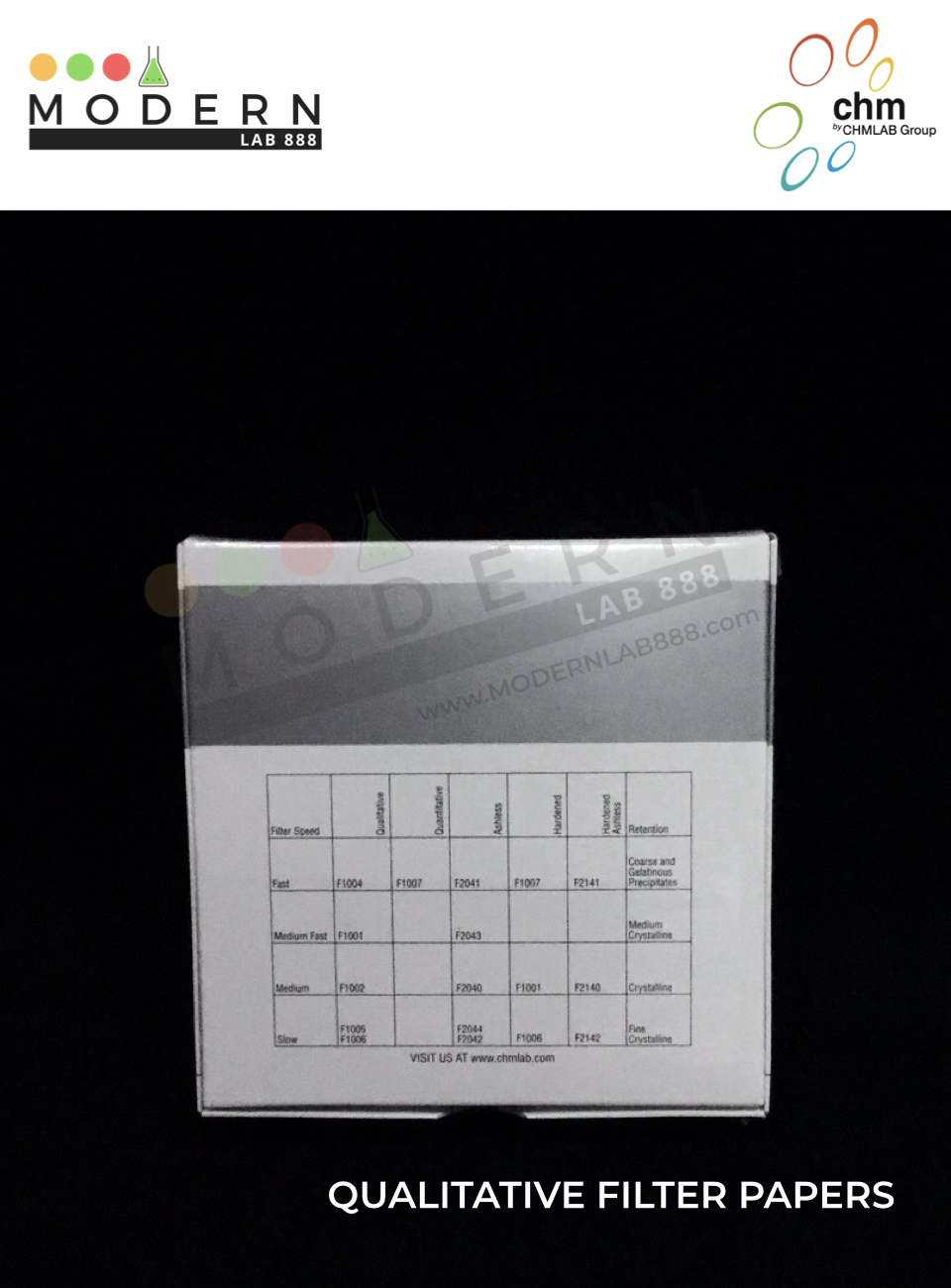 กระดาษกรอง เบอร์ 5 / F1005 Grade 3-5μm Qualitative Filter Paper, CHM